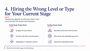 Hiring the wrong level or type for your current stage