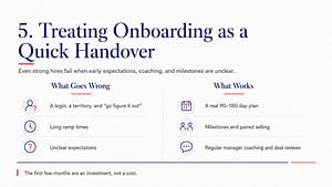 Treating onboarding as a quick handover